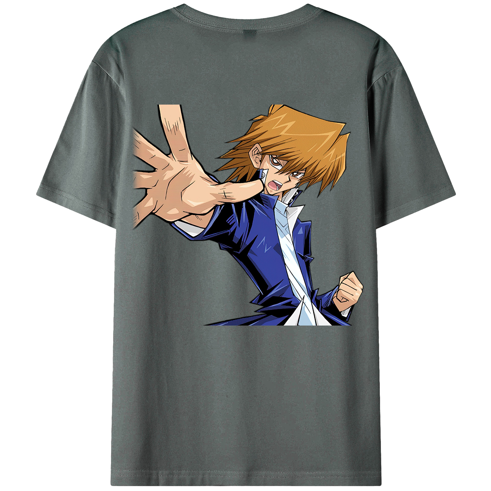（画像用） 遊☆戯☆王 Yu-Gi-Oh! 綿100％ メンズ半袖Tシャツ（バックプリント） 通気性